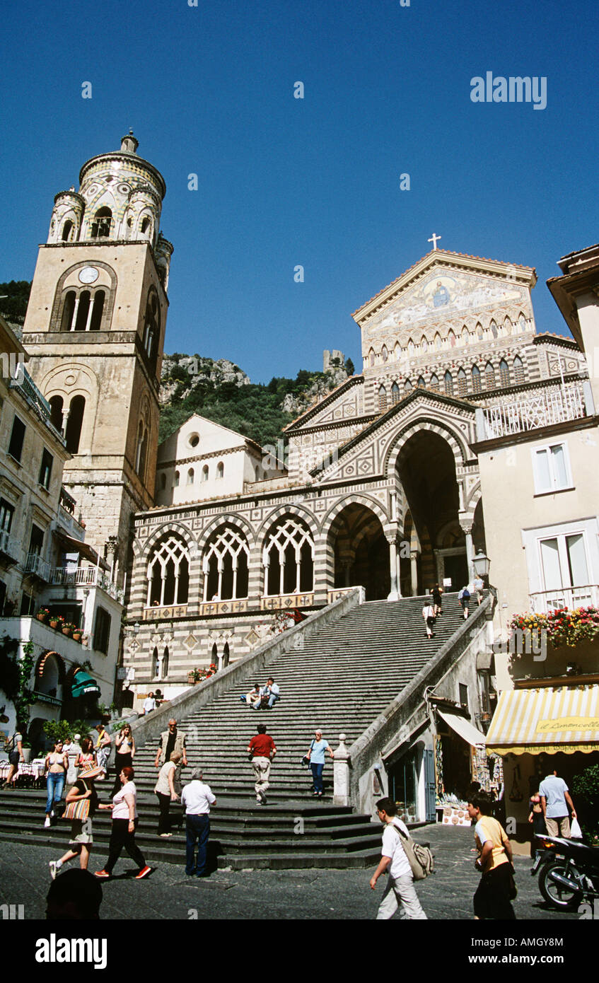 Amalfi Cathedral, Duomo Di Sant Andrea, Amalfi, Amalfi Coast, Campania, Italy Stock Photo