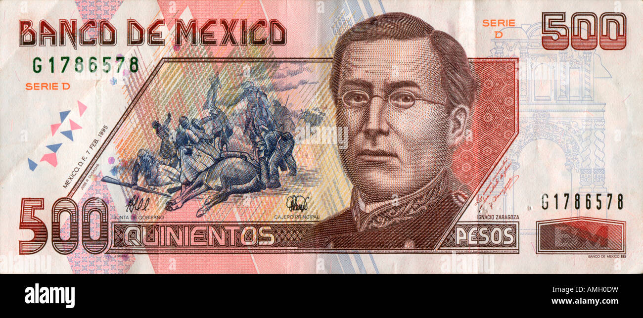 Mexico, Mexican 500 peso note Stock Photo - Alamy