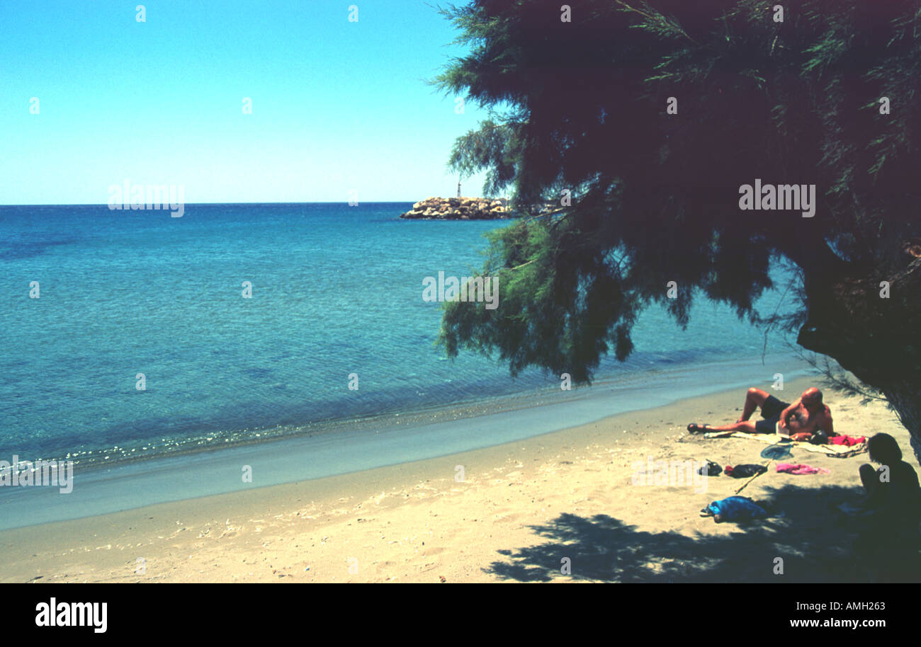 Beach at Palekastro Crete Stock Photo