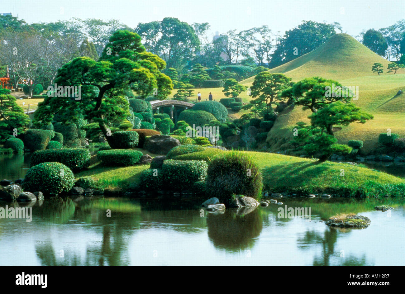 Japan Kyushu Kumamoto Suizenji Park Der 1632 Als Landschaftsgarten 