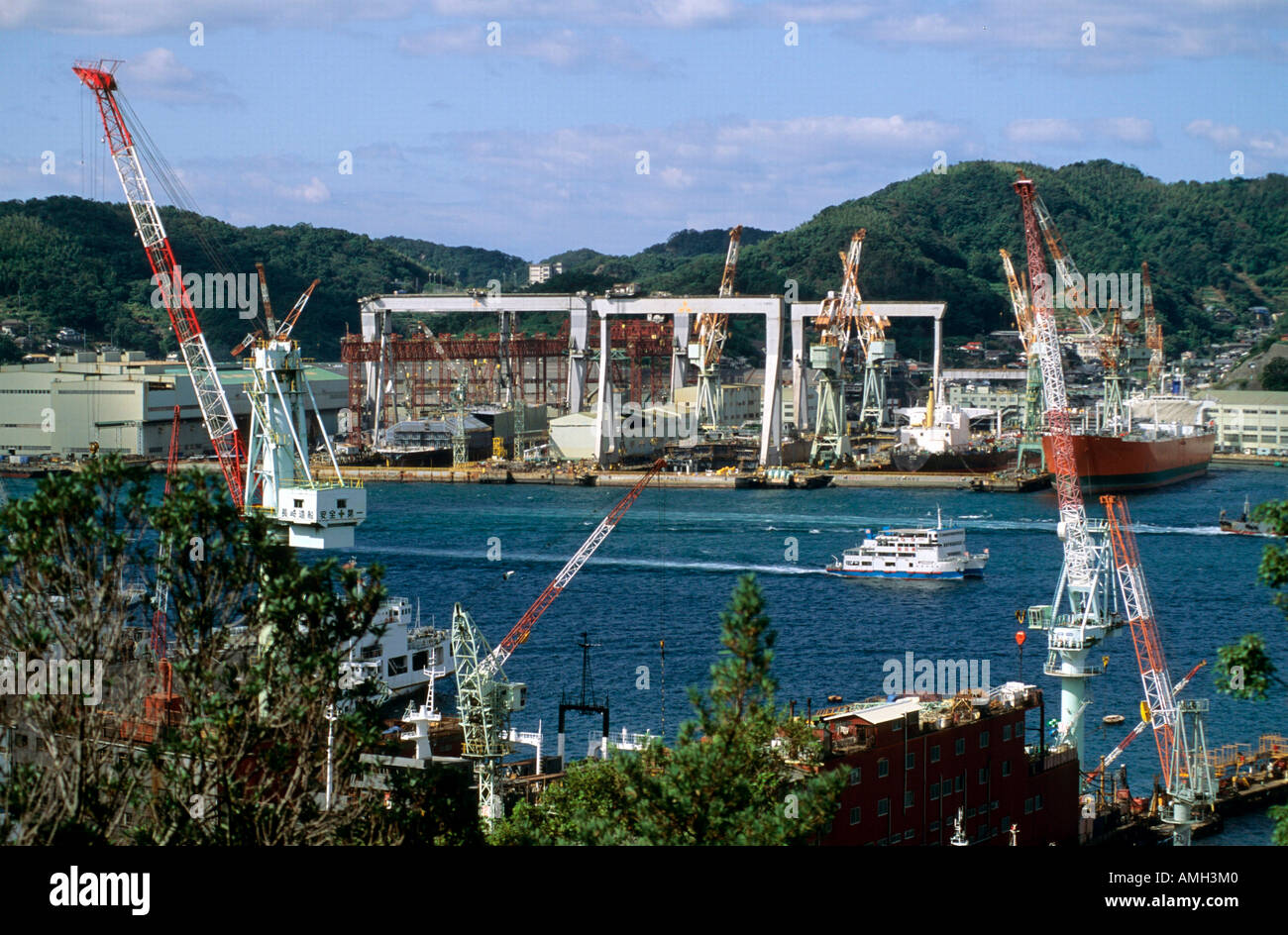 Japan, Nagasaki, Mitsubishi-Werft Stock Photo