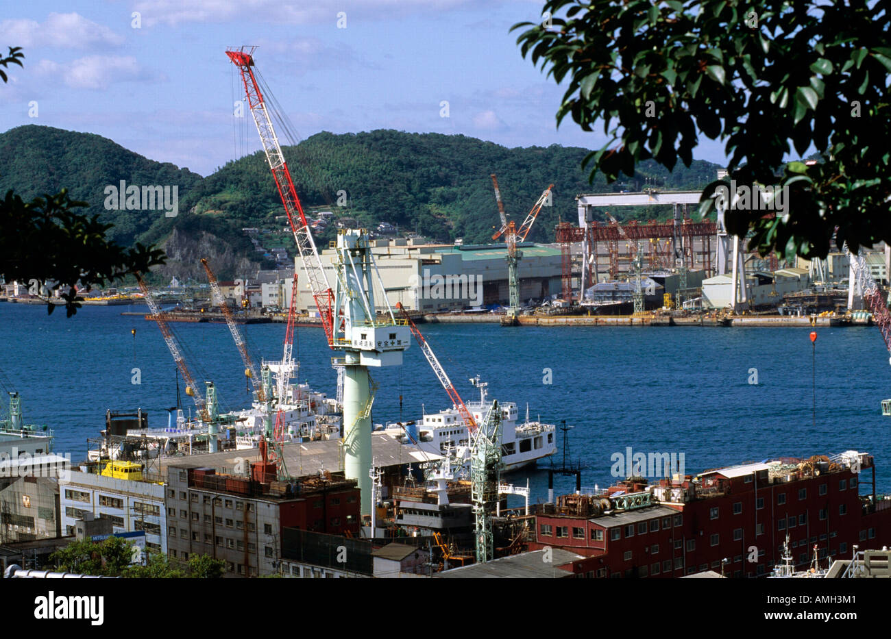 Japan, Nagasaki, Mitsubishi-Werft Stock Photo