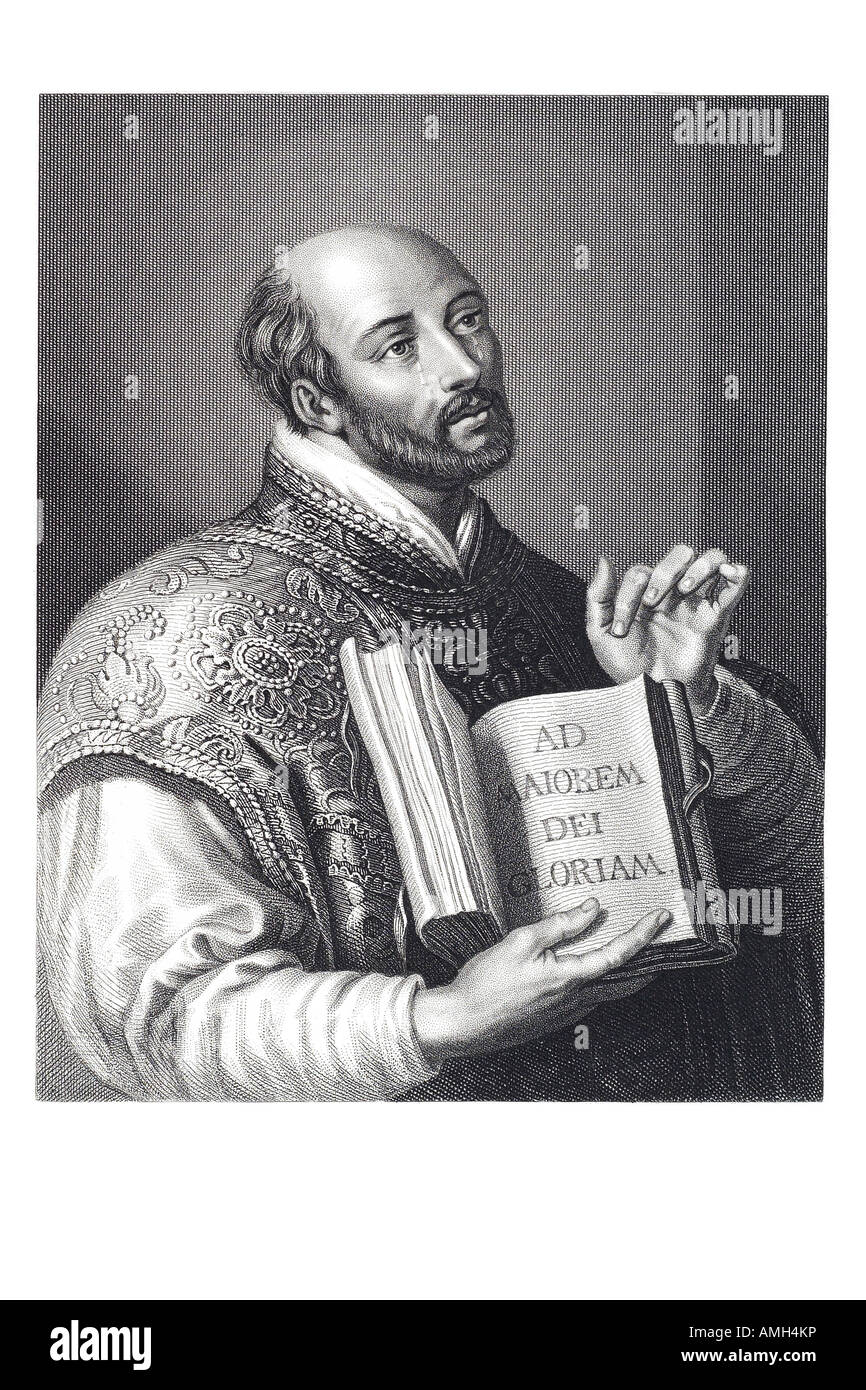 Saint Ignatius Loyola Íñigo Oñaz López de Loyola principal founder first  Superior General Society Jesus religious order Catholic Stock Photo - Alamy