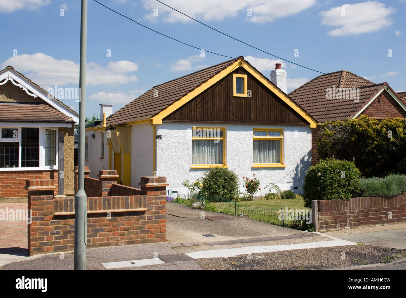 Bungalow, Ashford, Middlesex, England Stock Photo Alamy