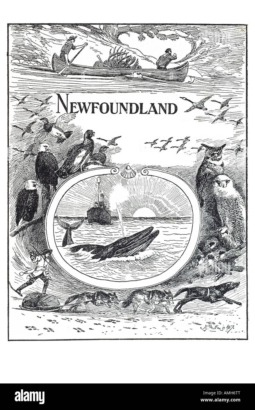 Newfoundland Labrador Dominion British territory colony northeastern North America Atlantic coastcontinental mainland New Found Stock Photo