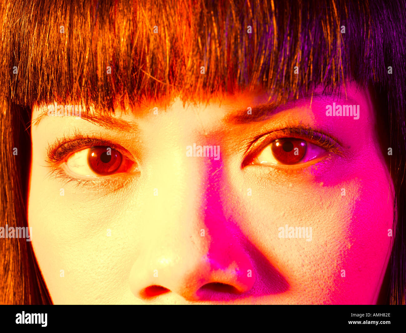 Oriental womans eyes Stock Photo