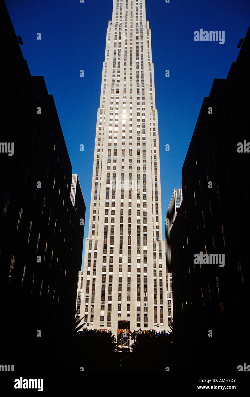 GE Building, Rockefeller Center, New York City, New York, USA Stock Photo