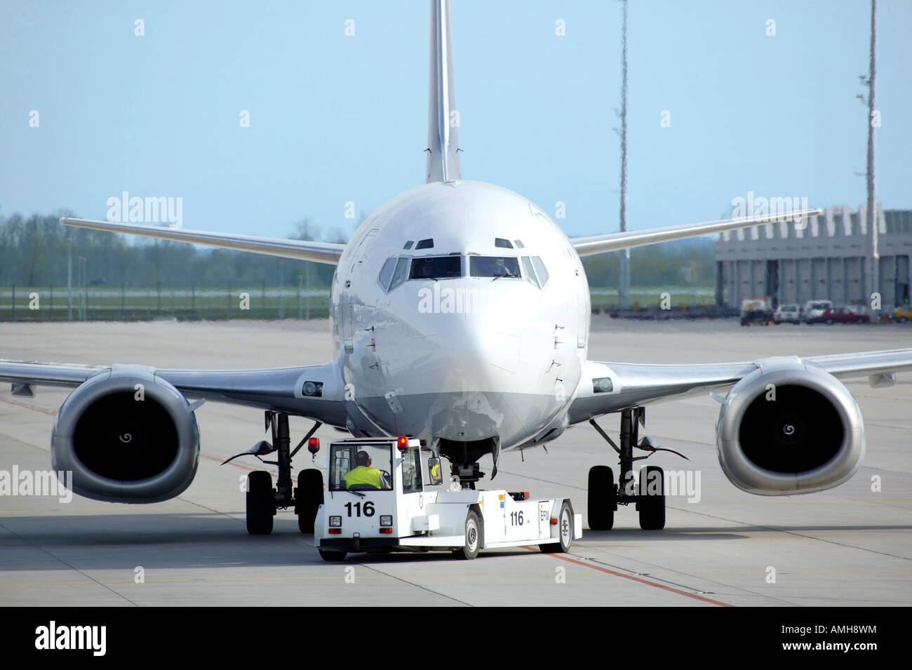 airliner refuel Stock Photo