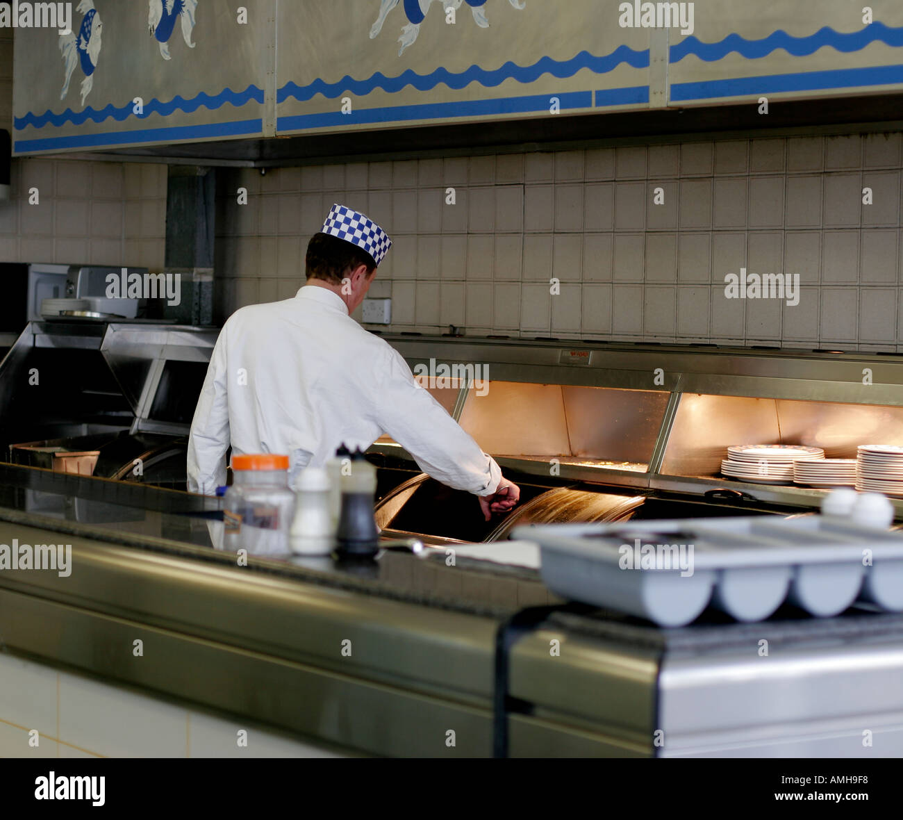 Interior fish and chip shop Eastbourne East Sussex Stock Photo Alamy