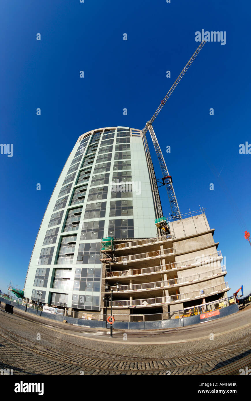 New luxury apartment highrise building under construction on Princes ...