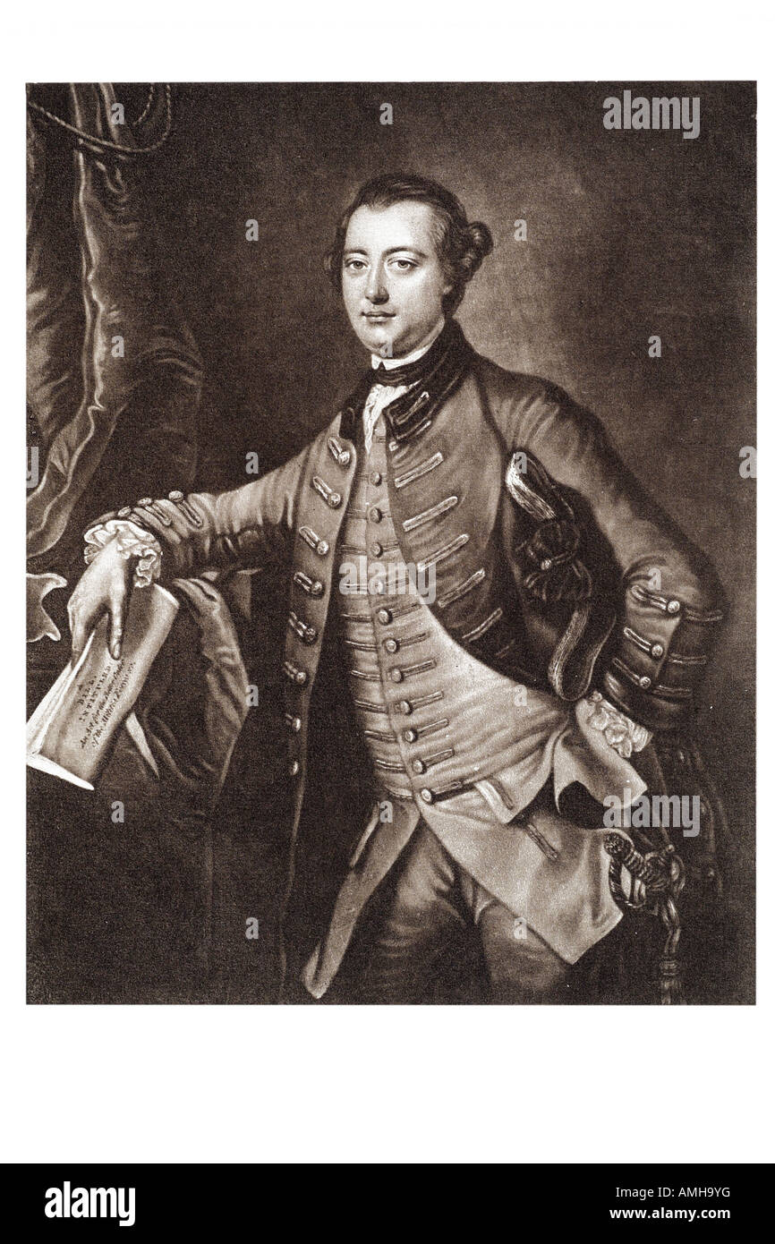 general George townshend 1st marquess 1724 1807 British soldier rank field marshalbrigadier QuebecGeneral James Wolfe siege Batt Stock Photo