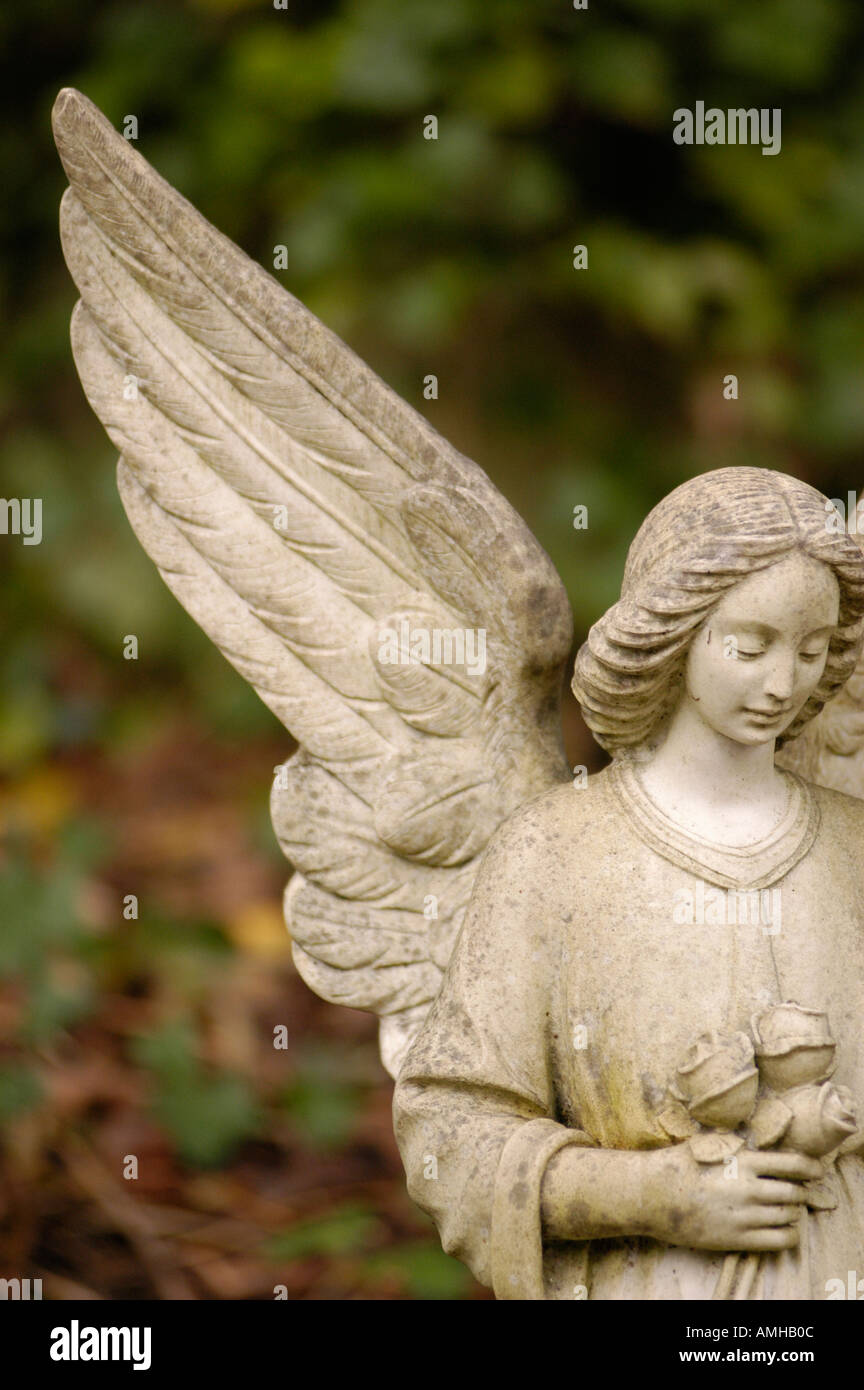 Angel bust at Highgate cemetery London Stock Photo - Alamy