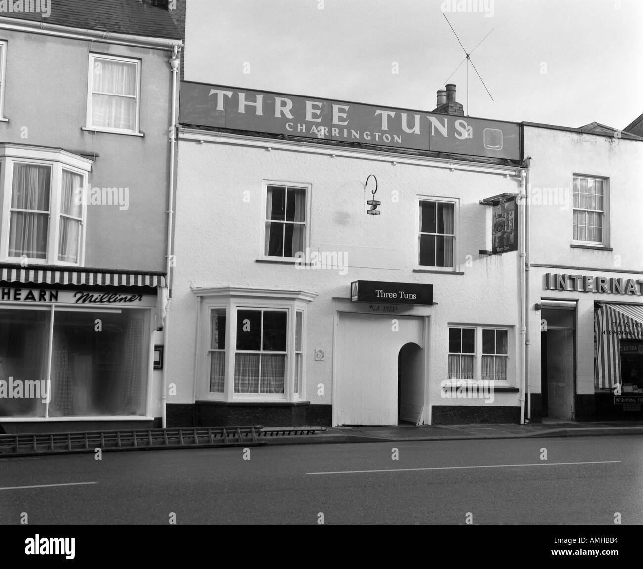 Three Tuns public house Honiton Devon England 1974 in 6x6 number 0014 Stock Photo