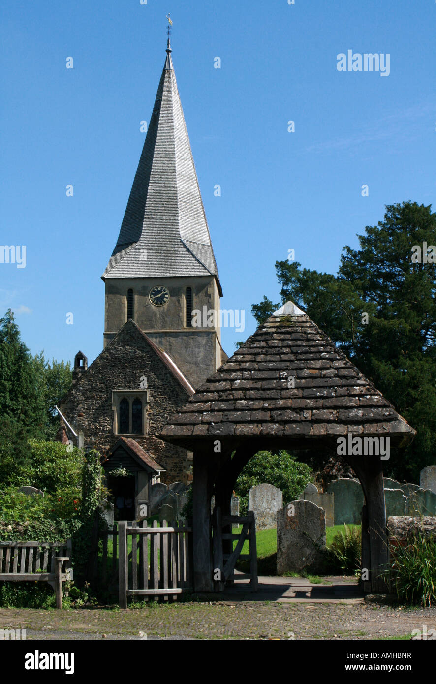 St. James Church, Shere Surrey England UK Stock Photo