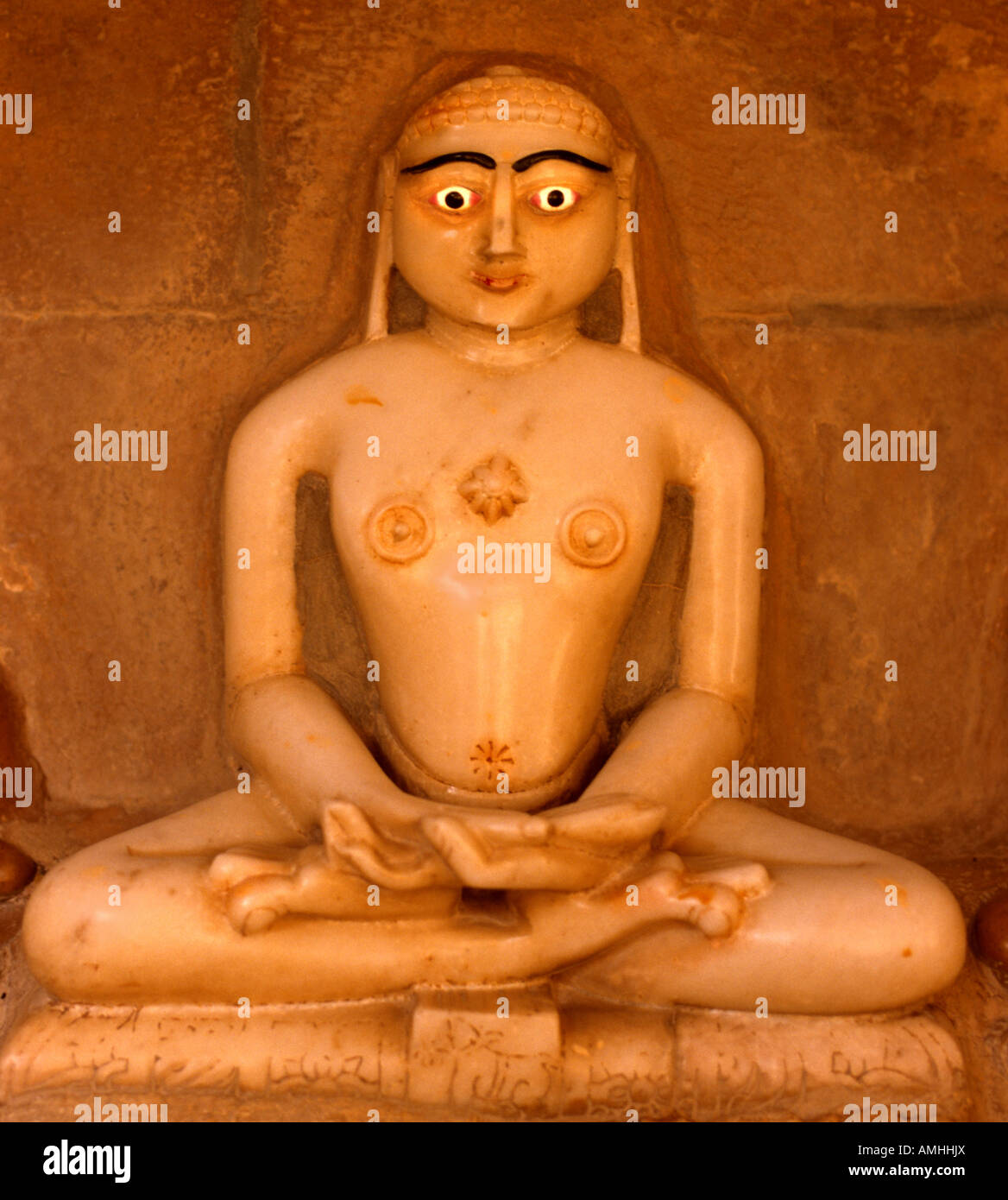 Ranakpur Chaumukha four faced temple 1439 Mahavir - Vardhamāna Mahāvīra 599–527 BC Jain Jainism India Rajasthan Stock Photo