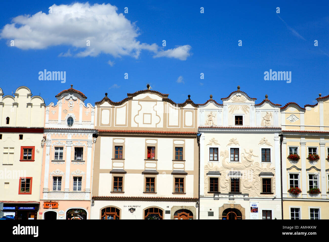 Pardubice (Pernstejnske namesti) town square, East Bohemia, Czech republic Stock Photo