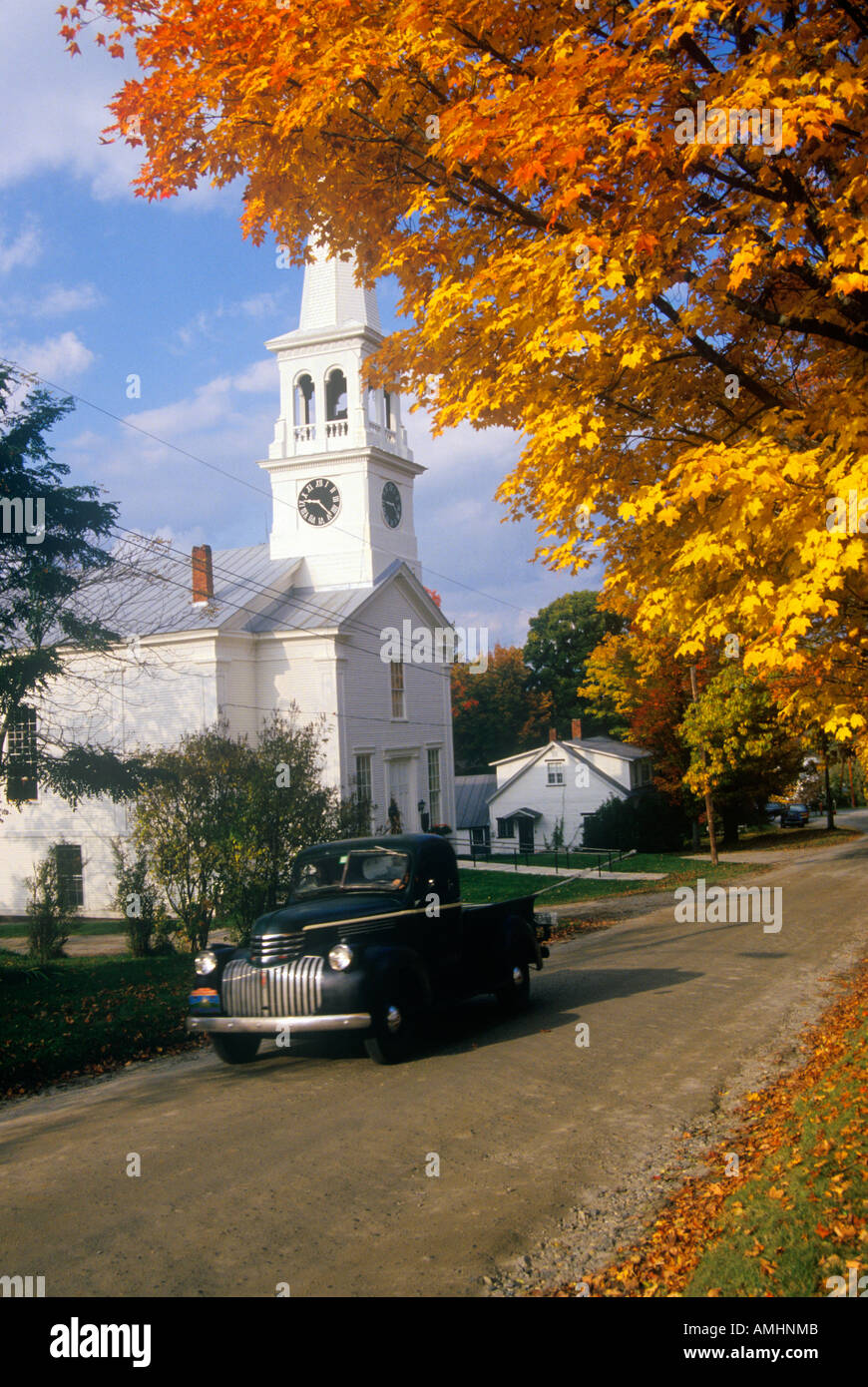 Church in Peacham VT in Autumn Stock Photo Alamy