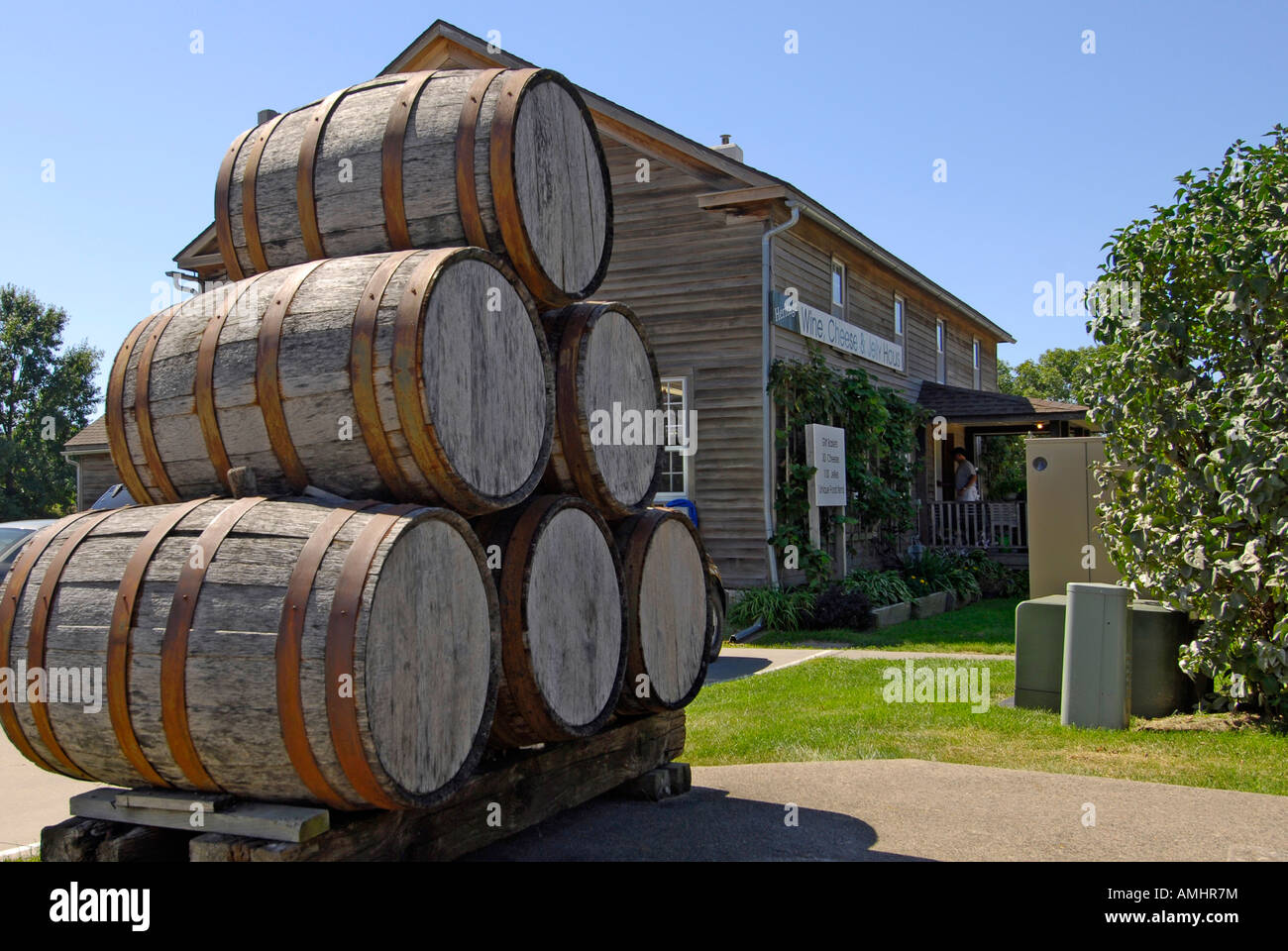 Wine and cheese house haus at the Historic Amana Colonies Iowa IA Stock