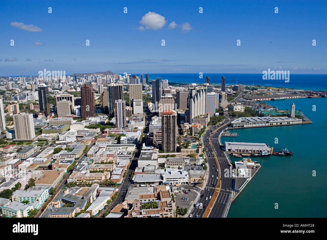 Aloha Tower Downtown Honolulu Oahu Hawaii Stock Photo Alamy