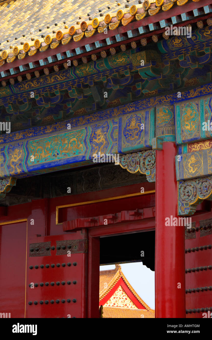 Traditional Architecture inside the forbidden city Beijing China Stock ...