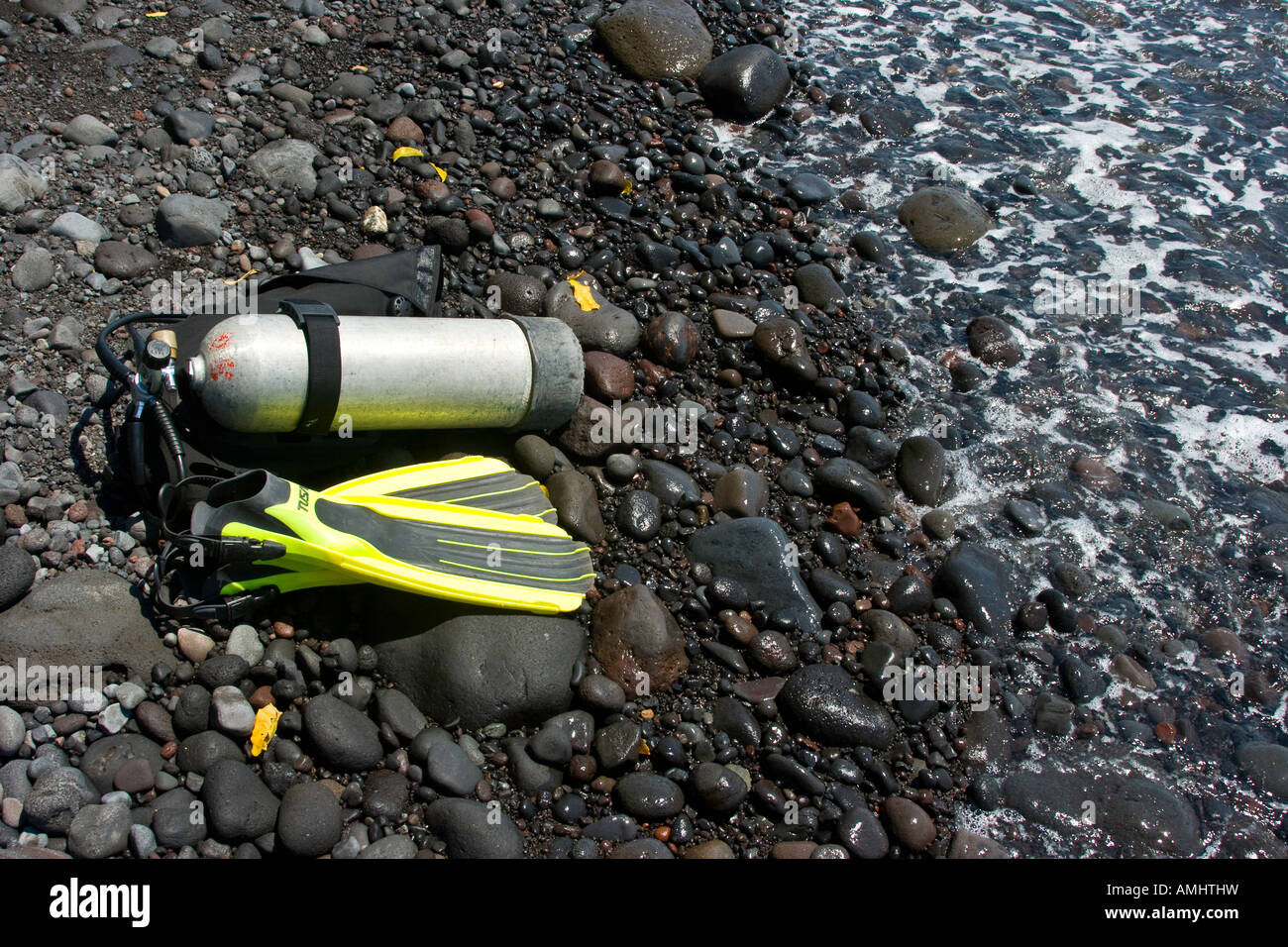 Scuba Gear on a Beach, Tulamben, Bali, Indonesia Stock Photo Alamy