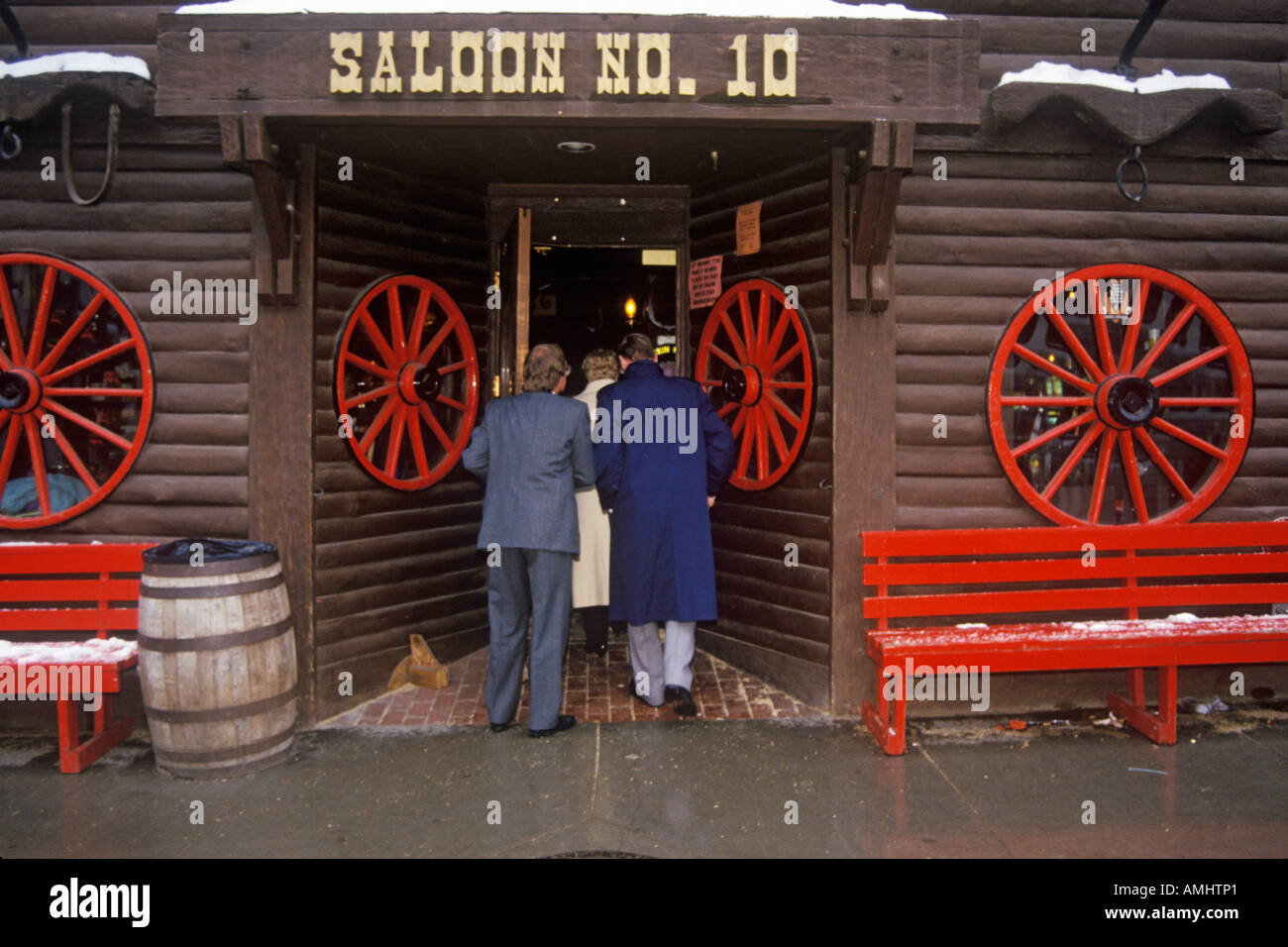Entrance to Saloon 10 in Gold Rush town of Deadwood SD Stock Photo