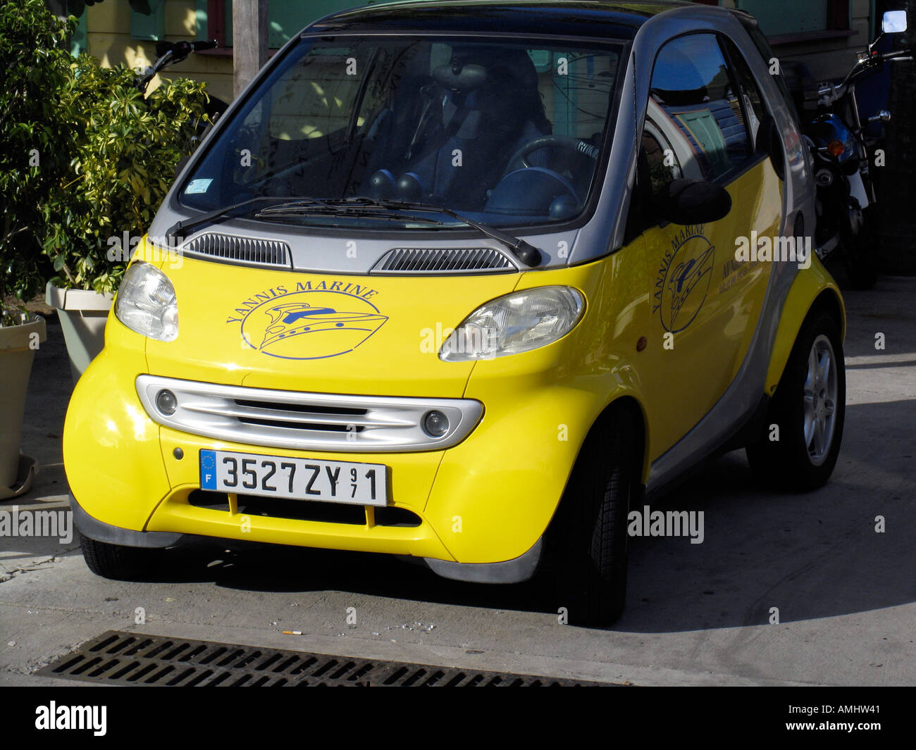 Smart Cars are popular on island of St Barts Stock Photo