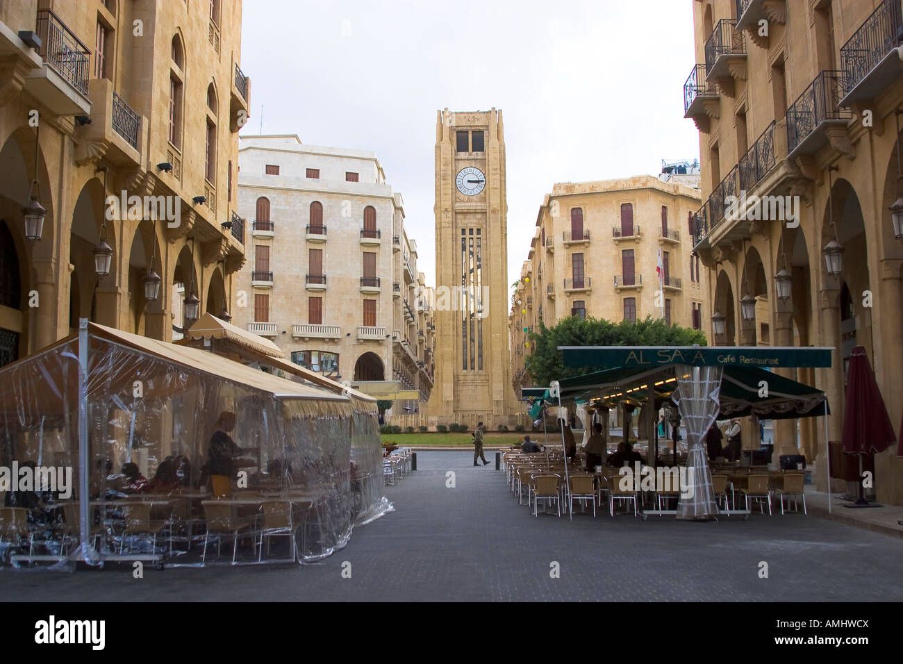 Clock tower in Place d Etoile Downtown Beirut Lebanon Stock Photo Alamy