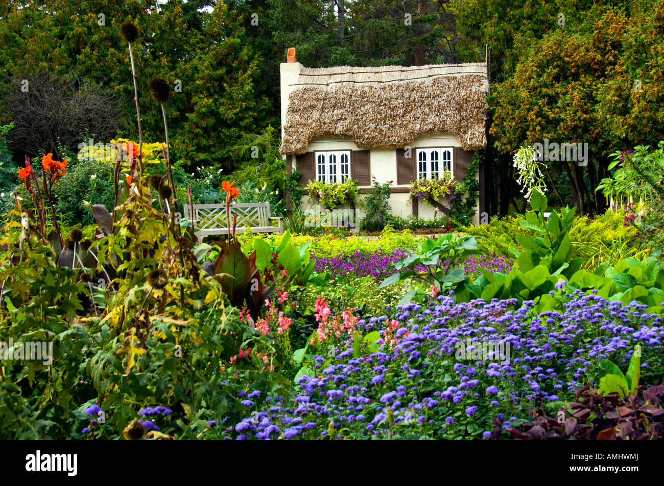 Grandma's cottage in the English flower gardens of Assiniboine Park in