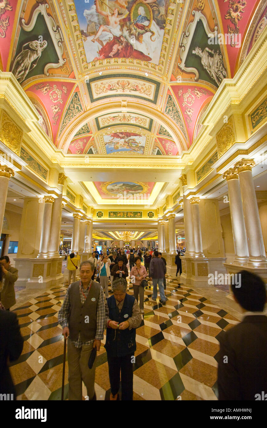 Venetian Hotel and Casino Inside Architecture Macau Stock Photo - Alamy