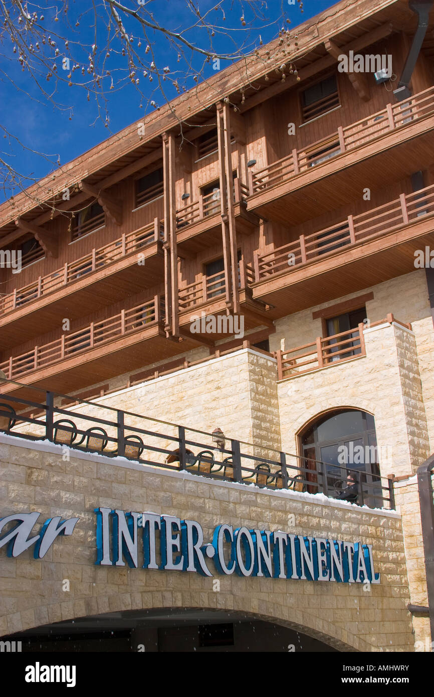 Mzaar Inter Continental hotel and ski resort in Faraya Lebanon Stock