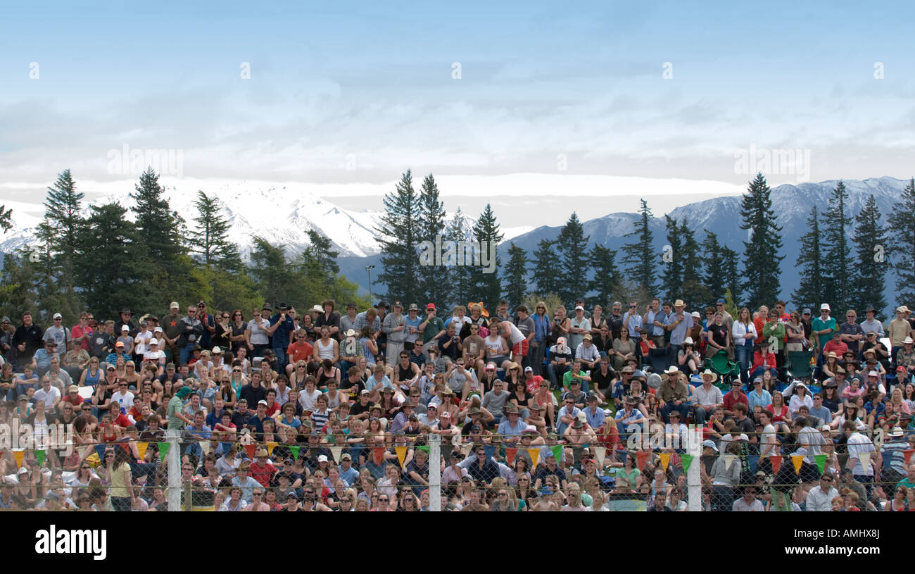 Rodeo audience, Methven Rodeo Stock Photo - Alamy