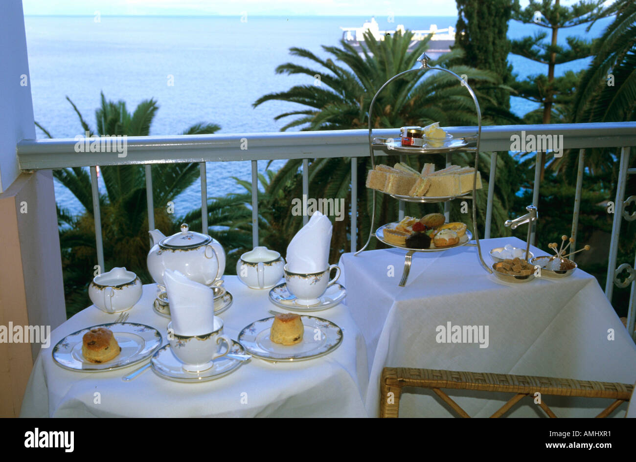 Madeira, Funchal, Reid´s Palace Hotel, Afternoon Tea Stock Photo Alamy