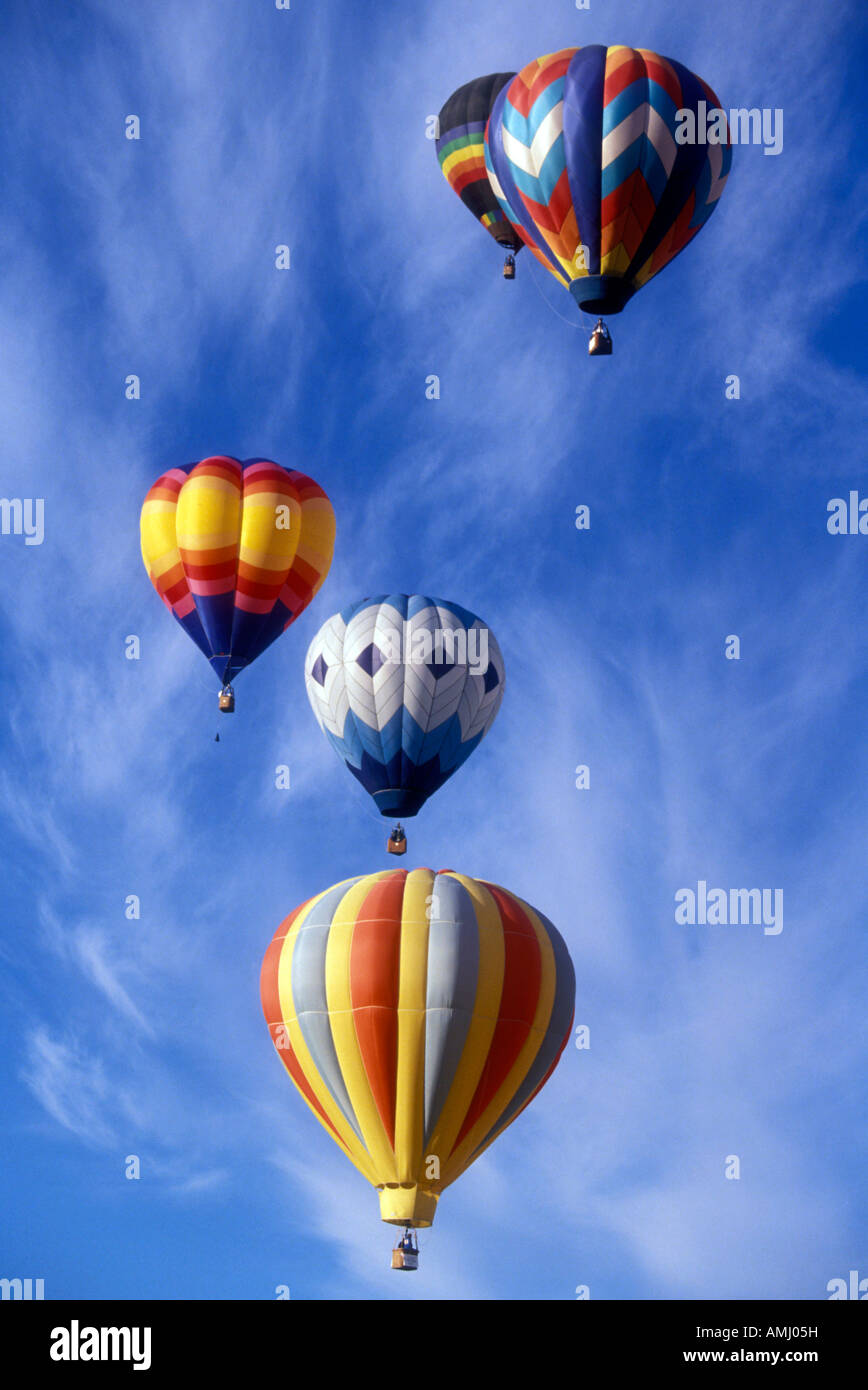 Hot air balloons clear blue sky Great Reno Baloon Race Reno Nevada USA