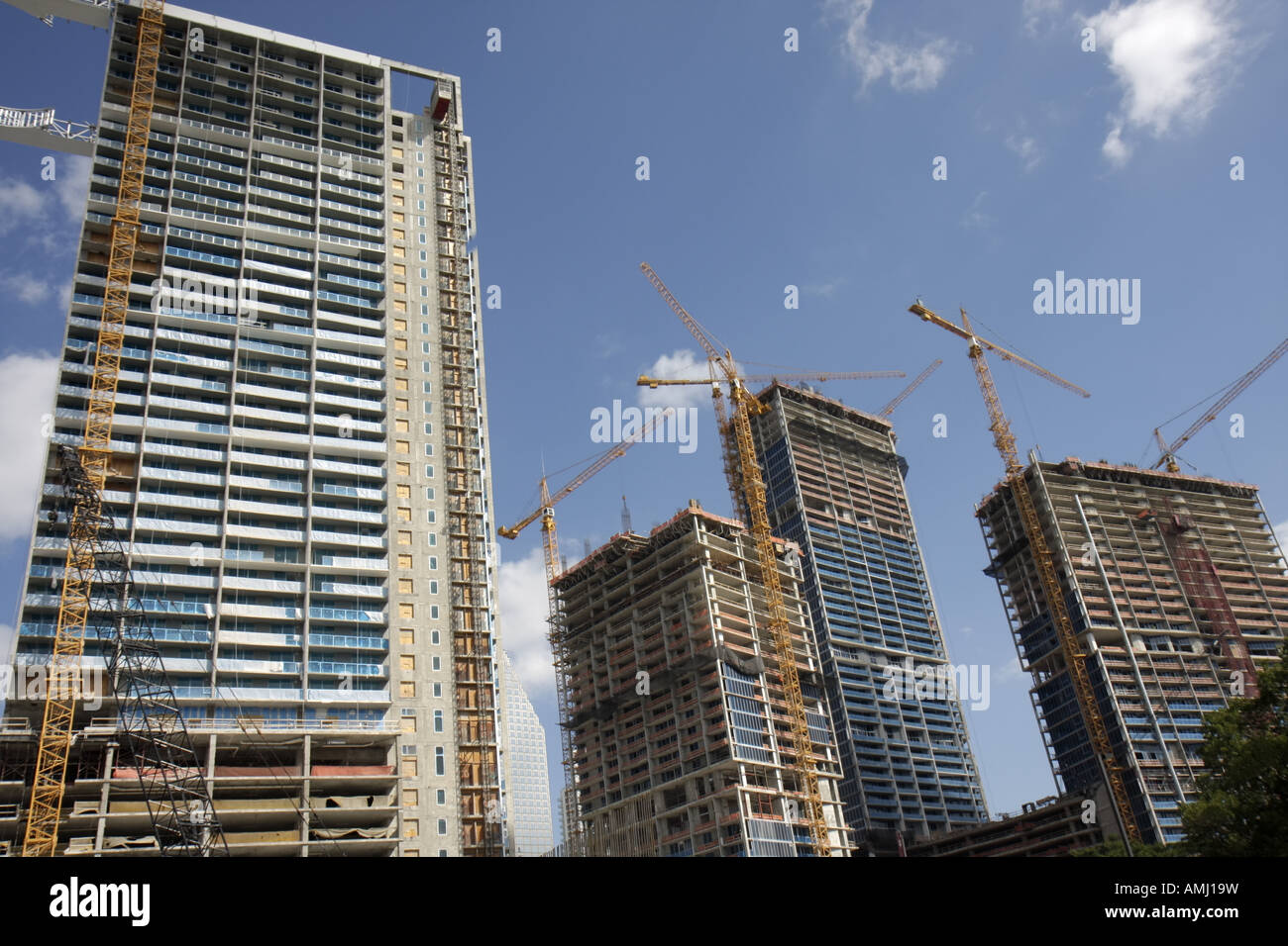 Miami Florida,Brickell Avenue,under new construction site building ...