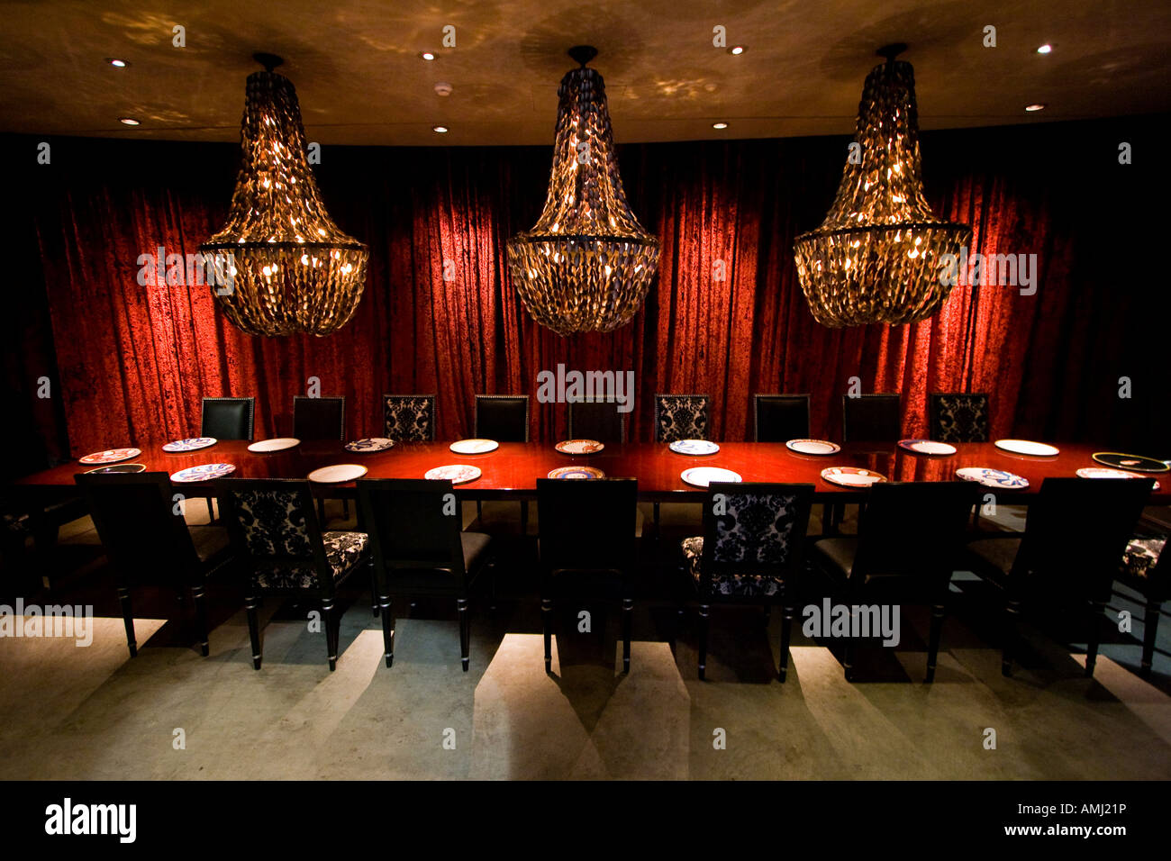 Lan an Upscale Restaurant Designed by Philippe Starck Beijing China Stock Photo