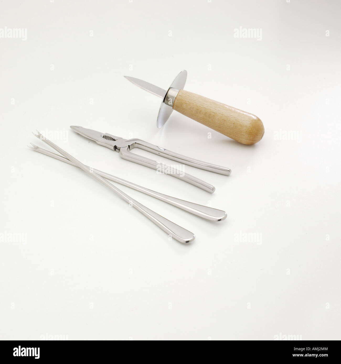 Utensils for seafood Stock Photo Alamy