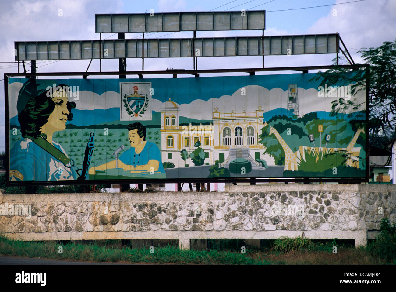 Kuba, Matanzas, Jovellanos, Propaganda Stock Photo