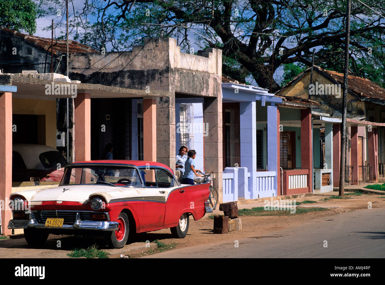 Kuba, Matanzas, Jagüey Grande, Strassenszene Stock Photo