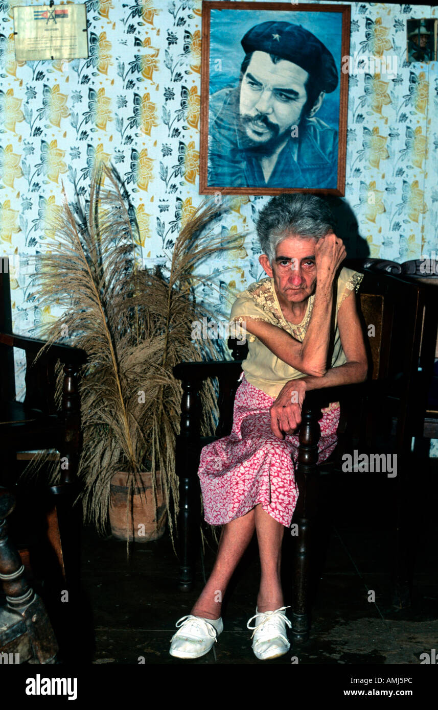 Kuba, Sancti Spiritus, Trinidad, Wohnung einer alten Frau Stock Photo