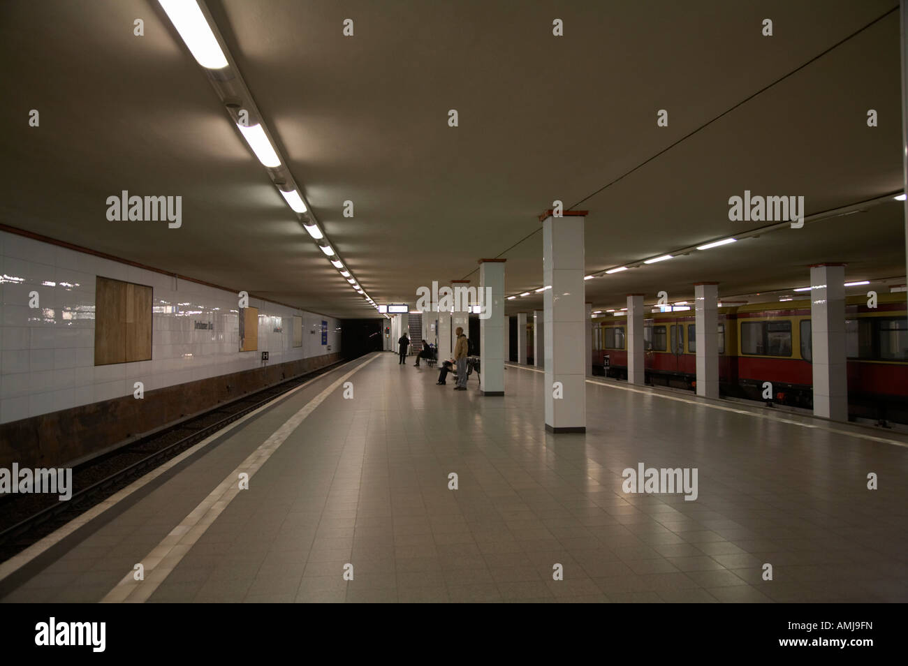 empty Potsdamer Platz s bahn station Berlin Germany Stock Photo