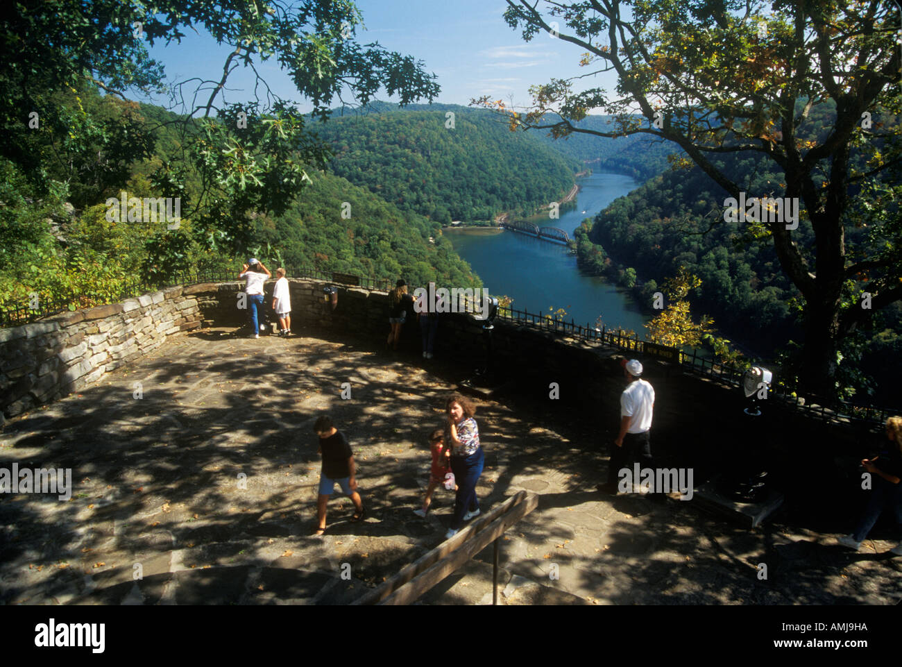 Tourists on Hawks Point State Park Overlook on Scenic Highway US Route ...