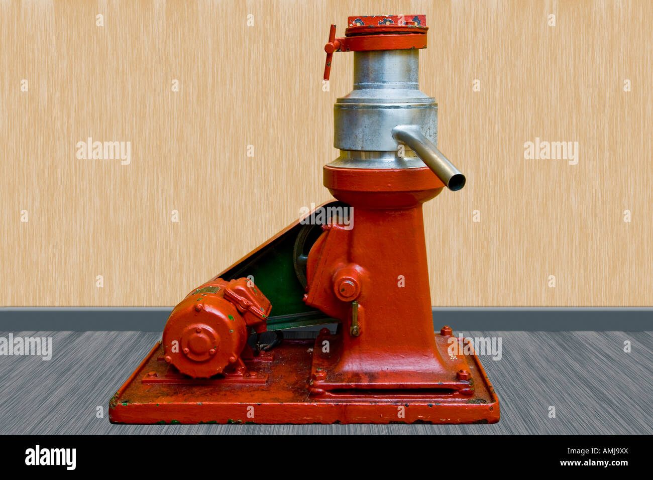 Old centrifuge for producing cream Stock Photo