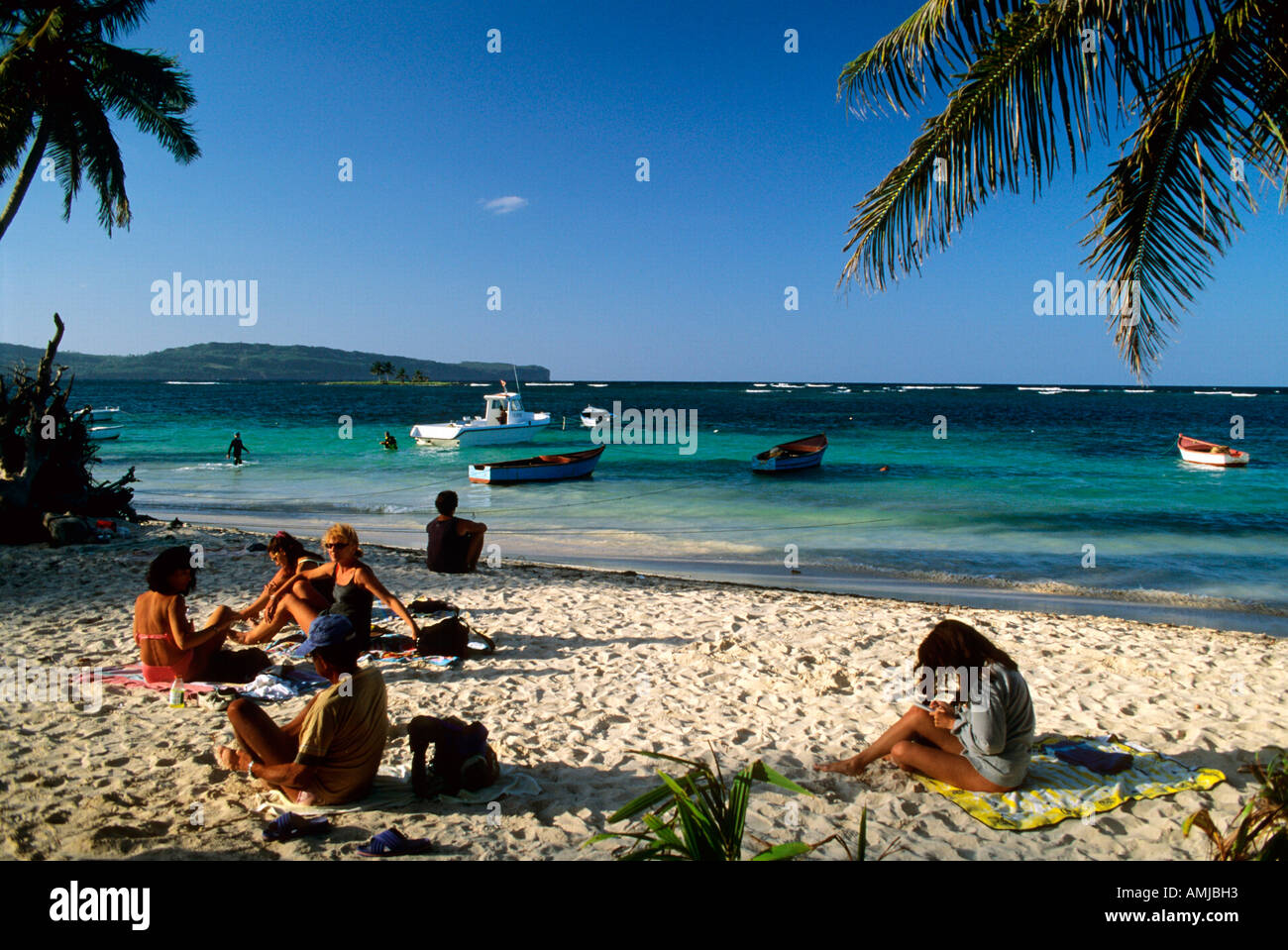 Dominikanische Republik, Samana Halbinsel, Strand bei Las Galeras Stock Photo - Alamy