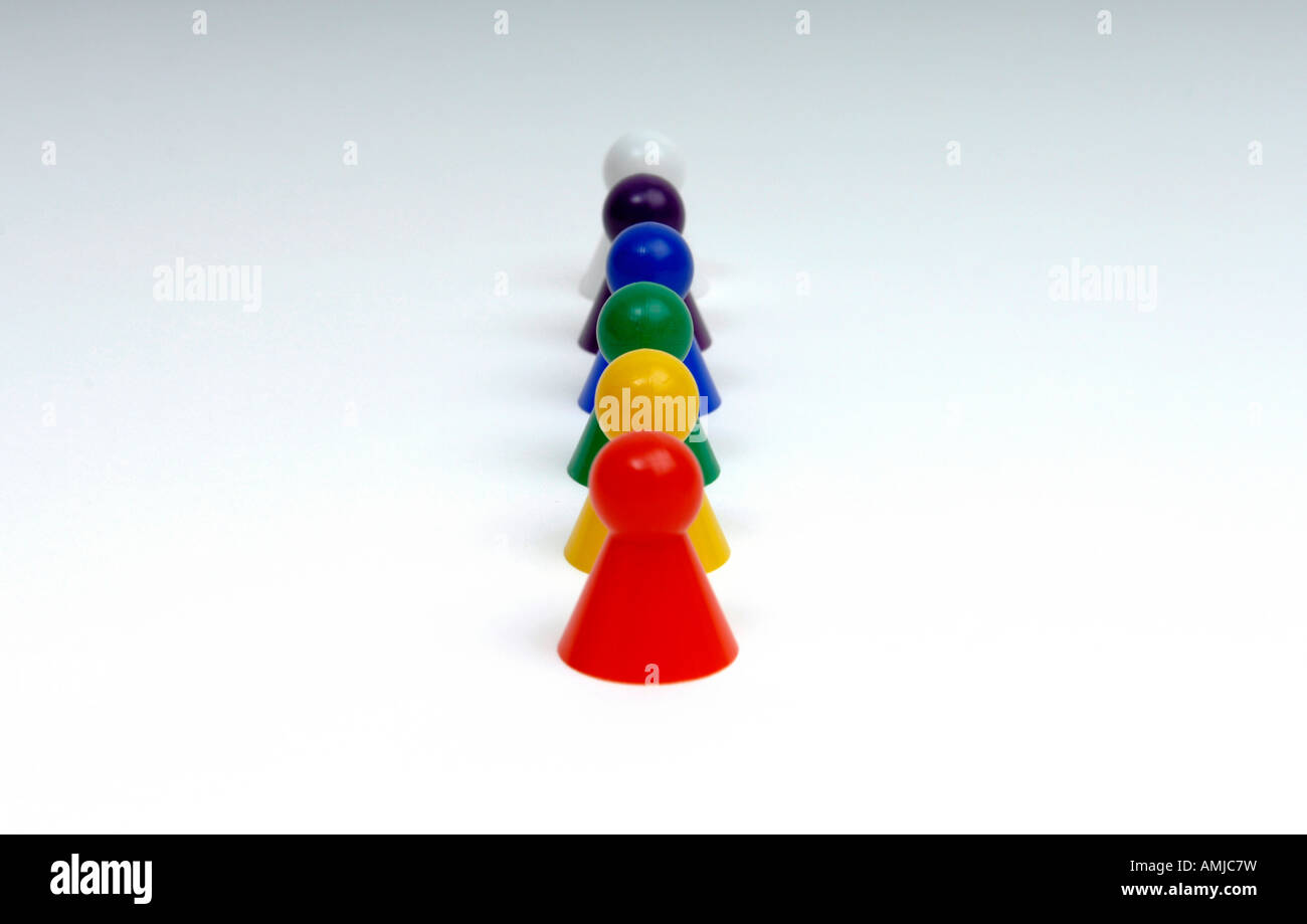 Colour Playing Pieces Stock Photo Alamy