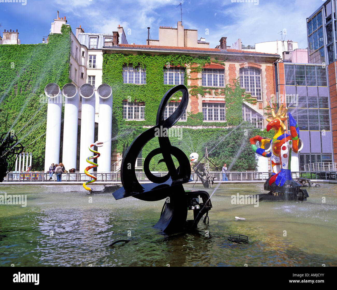 Sculptures of the Tinguely Fountain Pompidou Centre Paris France Stock  Photo - Alamy