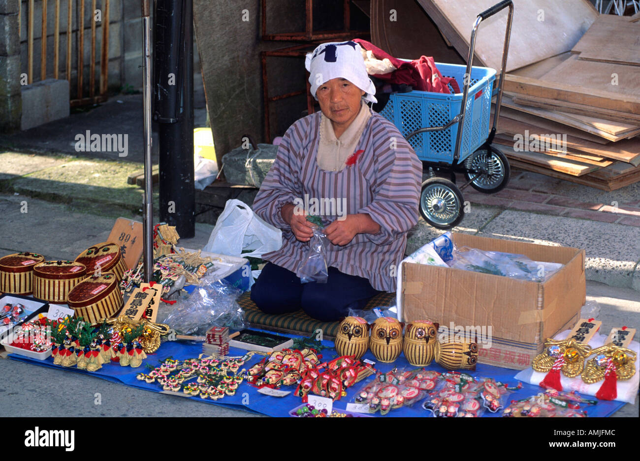 Japan, Chubu, Wajima, Morgenmarkt Stock Photo