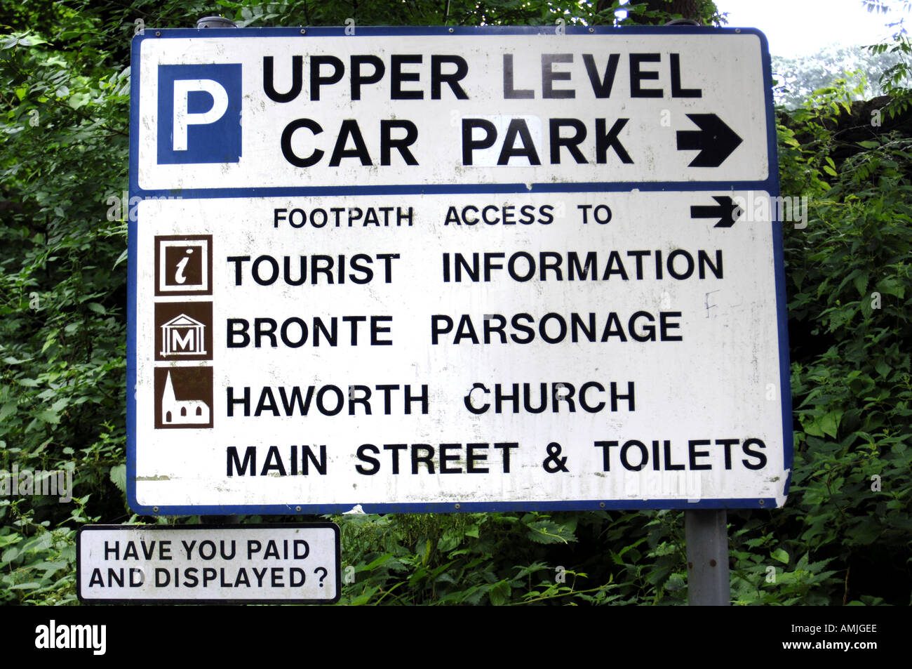 car park sign security theft crime prevention Stock Photo