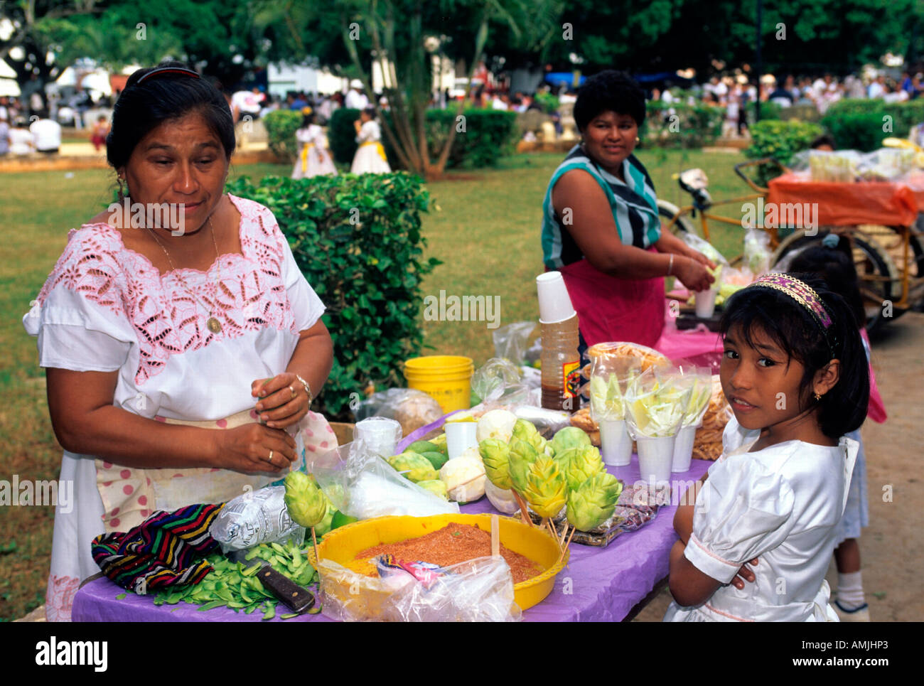 Mexiko, Yucatan, Hunucma bei Merida, Vergnügung bei religiöse Fiesta Stock Photo