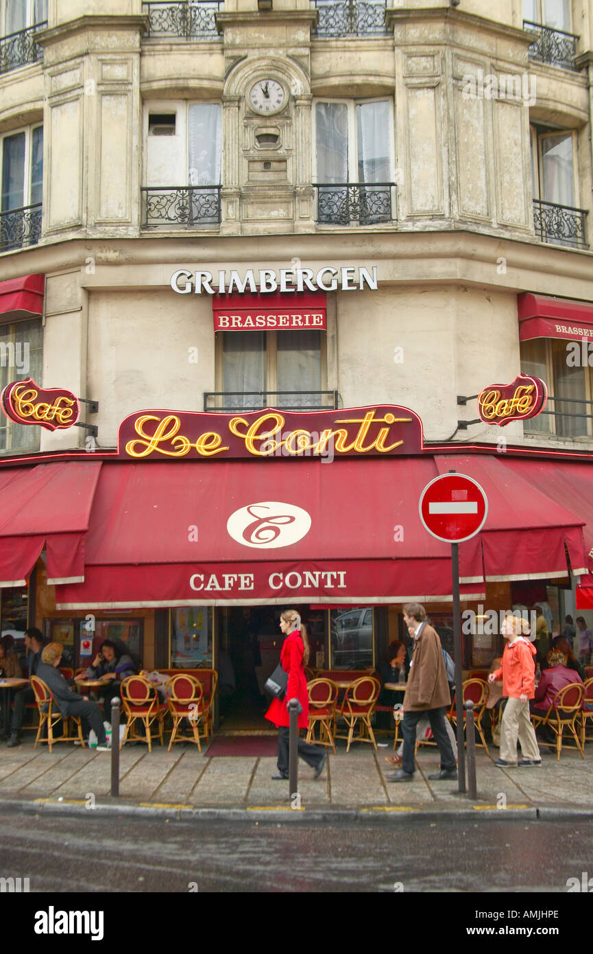 The Café Conti a café in Paris France Stock Photo